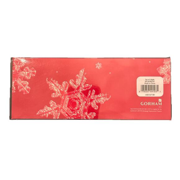 Gorham Silver Bells Red Blue Yellow Christmas Ornaments -All‎ three - Picture 2 of 8